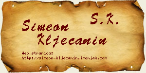 Simeon Klječanin vizit kartica